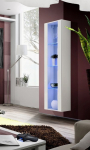 Pakabinama vitrina-spintelė su LED ap&scaron;vietimu Fly 41, balta