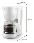 La&scaron;elinis kavos aparatas PHILIPS 3000 serija HD7411, 1,25 l, baltos sp.