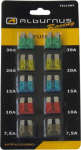 Saugiklių rinkinys ALBURNUS, 7,5-30 A, maži, 10 vnt.