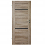 Durų varčia DOMIDOR CARLO B E5, ąžuolo spalvos, su stiklu, 744 x 2030 mm, kairė