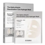Hidrogelio lak&scaron;tinės veido kaukės nuo pigmentinių dėmių COSRX The Alpha-Arbutin Discoloration Care Hydrogel Mask, 3 vnt.