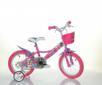 Vaiki&scaron;kas dviratis BIMBO BIKE Girl Buterfly, 16 dydis, baltos/rausvos sp.