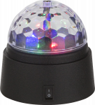 Stalinis LED &scaron;viestuvas GLOBO Disco, 6x0,06W, juodos sp., 3 x AA elementai(neįeina), 9x9cm