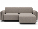 Kampinė sofa Acossta, pilka sp., de&scaron;ininė, 154 x 244 cm x 95 cm