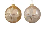 Kalėdinis eglės žaisliukas DECORIS Xmas On The Stage Poinsettia, 2 rū&scaron;ys, 8 cm, 1 vnt