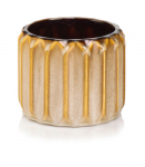 Keraminis vazonas VINTAGE., geltonos sp., 15 x 13 cm