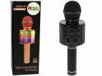 Belaidis karaoke mikrofonas su garsiakalbiais ir įra&scaron;ymo funkcija WS-858, juodas