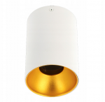 Ta&scaron;kinis &scaron;viestuvas GTV TENSA, 1xGU10, max 20W, aliuminis, baltos/aukso sp. &Oslash;9,6x14cm