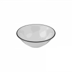 Dubenėlis IDFINE BLACK STRIPE, baltos sp., 18 cm, 620 ml