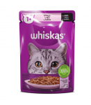 Konservuotas ėdalas katėms WHISKAS Adult, su la&scaron;i&scaron;a, 85 g
