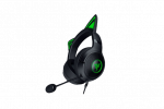 Laidinės žaidimų ausinės Razer Kraken Kitty V2, juodos/žalios