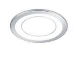 Įleidžiama LED panelė TRIO CORE, 10 W, 1040 lm, 3000 K, chromo sp., &oslash;14,5 cm