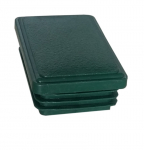 Įkalamas stulpo dangtelis, plastikinis, žalios sp., 40 x 40 mm, 10 vnt.