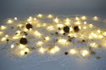 Elektrinė girlianda CHERRY BALL, 100 LED, IP44, 1,9 W, 31V, &scaron;iltai balta, 8 m