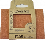 &Scaron;lifavimo kempinėlė CORTEX, 65 x 98 x 25 mm, P150, keturpusė, keramikos oksidas