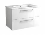 Vonios spintelė RB BATHROOM LUNA 80, 79 x 50 x 45 cm, 2 stalčiai, baltos sp.