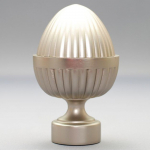 Karnizo užbaigimas ODEON, metalinis, &scaron;v. matinio sidabro sp., &Oslash; 25 mm, 2 vnt.