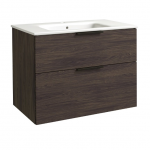 Vonios spintelė RB BATHROOM GRAND 80, su praustuvu, rudo ąžuolo sp., 81 x 61,8 x 46 cm