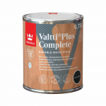 Medienos dažyvė TIKKURILA VALTTI PLUS COMPLETE, &scaron;ilko matiniai, juodos sp., 0,75 l