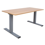 Ra&scaron;omasis stalas su pakėlimo mechanizmu ERGO OPTIMAL, 140x70 cm, ažuolo/pilka