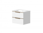 Vonios spintelė RB BATHROOM AMBER, pakabinama, su praustuvu, baltos sp., 61 x 52 x 46 cm