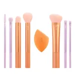 Makiažo teptukų ir kempinėlės rinkinys Real Techniques Level Up Brush + Sponge, 7 vnt.