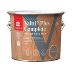 Medienos dažyvė TIKKURILA VALTTI PLUS COMPLETE, &scaron;ilko matiniai, pilkos sp., 2,5 l