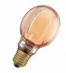 Dekoratyvinė LED lemputė OSRAM O-FILAMENT, G80, E27, 4W, 1800K, 110lm, dimeriuojama