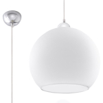 Pakabinamas &scaron;viestuvas SOLLUX BALL baltas, 60 W