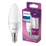 LED lemputė PHILIPS, B35, E14, 5W (=40W), 4000K, 470 lm, &scaron;altai baltos sp.