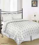 Satino patalynės komplektas NOSTRA 30-0459 WHITE, 200x220cm, 2x50x70cm, 100% medvilnės