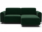Kampinė sofa Acossta Amore 35, tamsiai žalia sp., de&scaron;ininė, 154 x 244 cm x 95 cm
