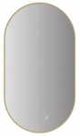 Vonios veidrodis VENTO JOTTO, LED 2700-6500K, antiras., auksinis rėmas, ovalus, 50 x 90 cm
