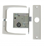 Įleidžiama spyna/spragtukas su staktos plok&scaron;tele Z&Scaron;Č1-2, baltos spalvos rankenos