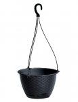 Pakabinamas plastikinis lauko vazonas RATOLLA ROUND W, rudos sp., 22 x 14 cm