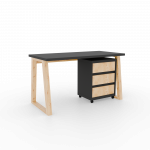 Ra&scaron;omasis stalas su stalčiais Iwo I, ąžuolo/juoda