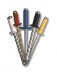 Kniedės, 3,2 x 8,0 mm, AL/PL, RAL9005, 50 vnt.