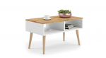 Kavos staliukas Sandi White/Golden Oak, 90x55x50 cm