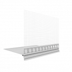 PVC jungiamasis cokolinis profilis su tinkleliu EJOT PRAKTIKA, 180 x 2000 mm