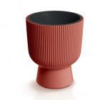 Plastikinis vazonas MILLY, ant kojos, su įdėklu, vario sp., 30 x 36,5 cm