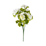 Dirbtinių gėlių puok&scaron;tė ELEMENTS FLOWER BUSH, baltos sp., 7 žiedai, 12 x 33 cm