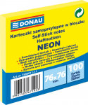 Lipnūs lapeliai neon geltoni 76x76 mm, 100 vnt