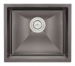 Nerūdijančio plieno plautuvė D4843H BLACK, su sifonu 1.0 mm
