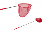 Tinklelis drugeliams gaudyti su teleskopine rankena, 85 cm, raudonas