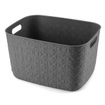 Plastikinis krep&scaron;elis CURVER SOFTEX, t. pilkos sp., 37,9 x 22,1 x 29,2 cm, 19 L