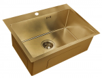 Nerūdijančio plieno plautuvė D6045HG GOLD, 600 x 450 x 210 mm