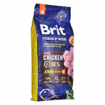 Sausas &scaron;unų ėdalas Brit Premium By Nature Junior M, 15 kg