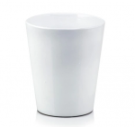 Keraminis orchidėjų vazonas BASIC, baltos sp., 11 x 11 cm