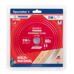 Universalus pjovimo diskas SPECIALIST+ Premium, 216 x 2,0 x 30 mm, 60 dantų, 0&deg;, TCT, staklėms