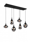 Pakabinamas &scaron;viestuvas TRIO LUMINA, 6 x E14, max 40W, juodos sp., 93,8 x 24,5 x h150 cm